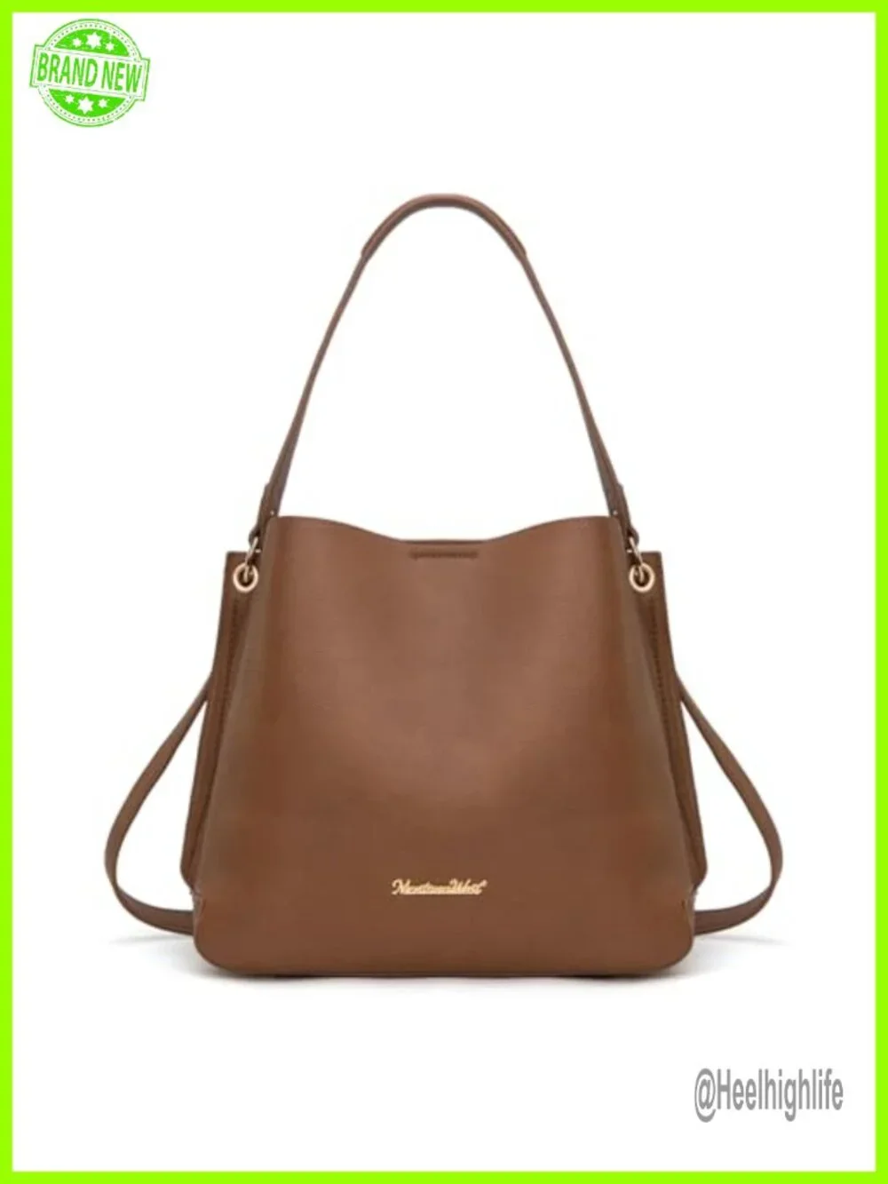 Soft PU Leather Medium Hobo Purse with Crossbody Strap
